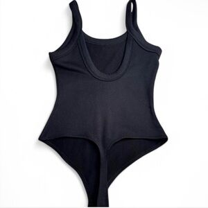 Women Ribbed low Open back bodysuit